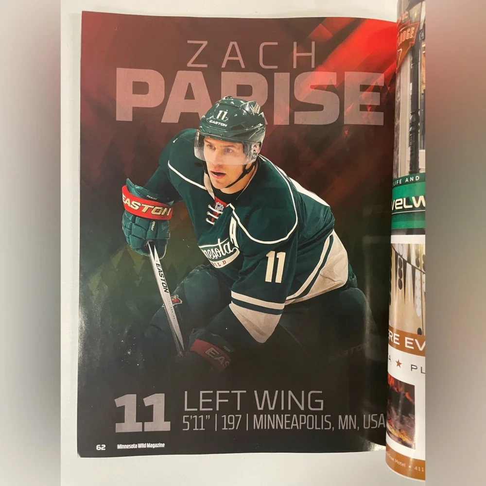Minnesota Wild Hockey Magazine November 2015, Vol 2, Issue 2, MN NHL Collectible